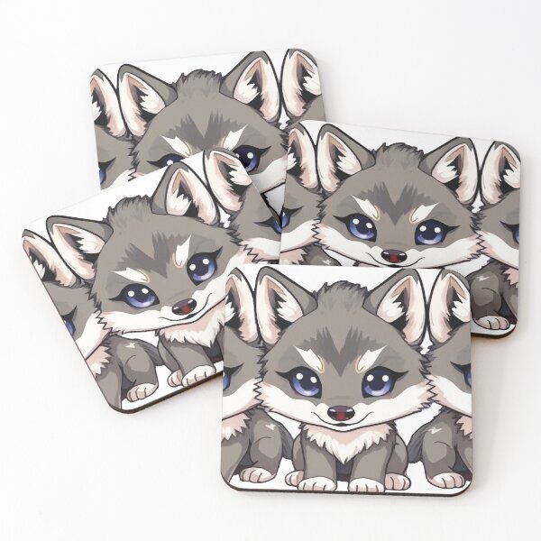 Item preview, 3 Cute Baby Wolves Sitting designed and sold by OhshunStudios.