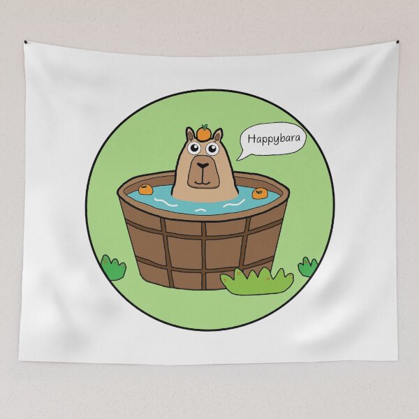 Item preview, Happybara Capybara! designed and sold by ProfanityFarm.