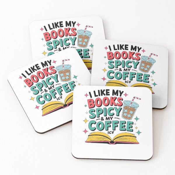 Item preview, I Like My Books Spicy and My Coffee Icy designed and sold by MooraArts.