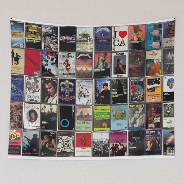 Item preview, Greatest California Music - Vintage Cassette Album Cover Art designed and sold by Mr Mustard Prints.