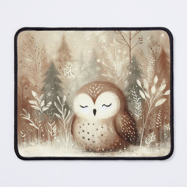 Item preview, Dreamy Winter Owl in a Snowy Forest designed and sold by MarinaFila.
