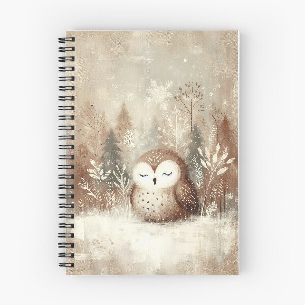 Item preview, Dreamy Winter Owl in a Snowy Forest designed and sold by MarinaFila.