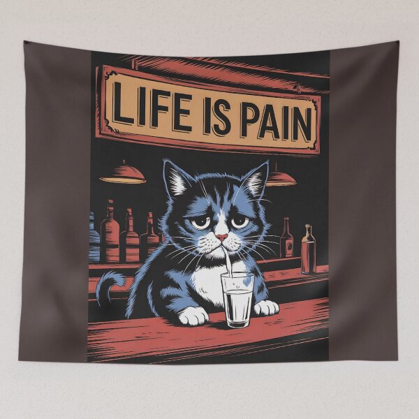 Item preview, Sad Cat in a Pub designed and sold by kateds14.