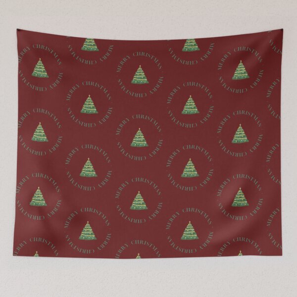 Item preview, Merry Christmas - Circular design with Christmas tree designed and sold by HomeFreewithMe.