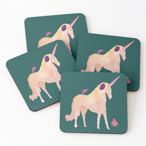 Item preview, Borzoinicorn - Borzoi Sitehound dressed up like a Unicorn designed and sold by Kathy Osborne Studio.
