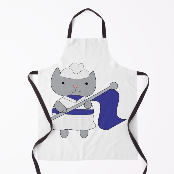 Item preview, Color Guard Cat Blue White designed and sold by ValeriesGallery.