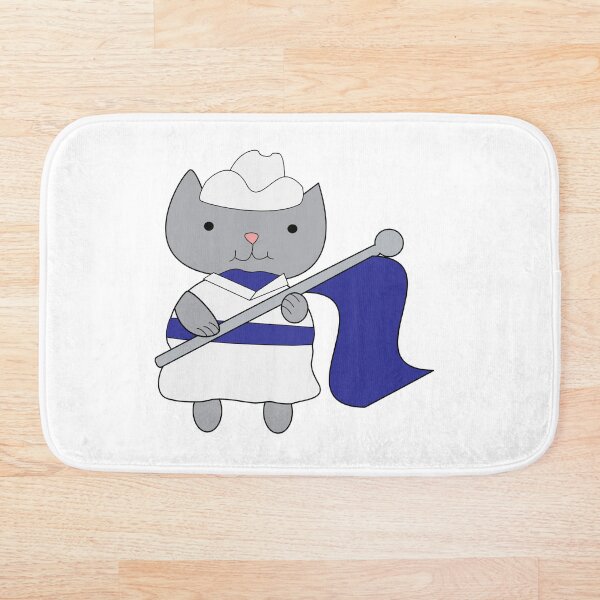Item preview, Gato de la Guardia de Color Azul y Blanco designed and sold by ValeriesGallery.