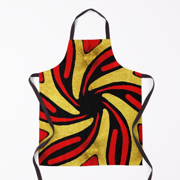 Item preview, Hand drawn repeating pattern in red and gold.Metallic effect.  designed and sold by Shoot-The-Moon.