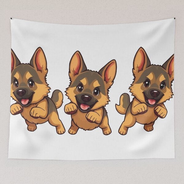 Item preview, 3 Cute German Shepherds designed and sold by OhshunStudios.