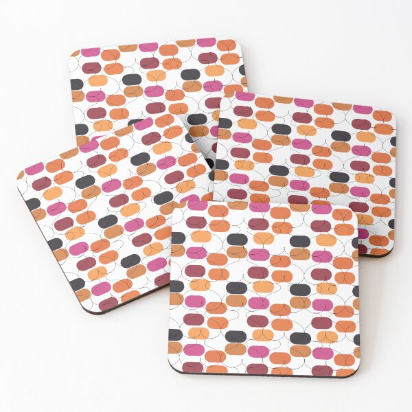 Artikelvorschau, Rosa orange schwarz weibliche Form Flecken S Kurven entworfen und verkauft von handmadehipsters.