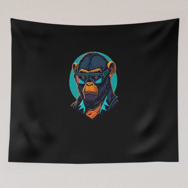 Item preview, Hipster Chimp designed and sold by PetSafari.