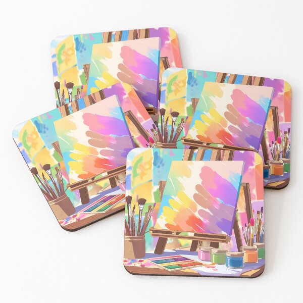 Item preview, Painted colorful artist Easel- Paint Easel designed and sold by Lily Lola.
