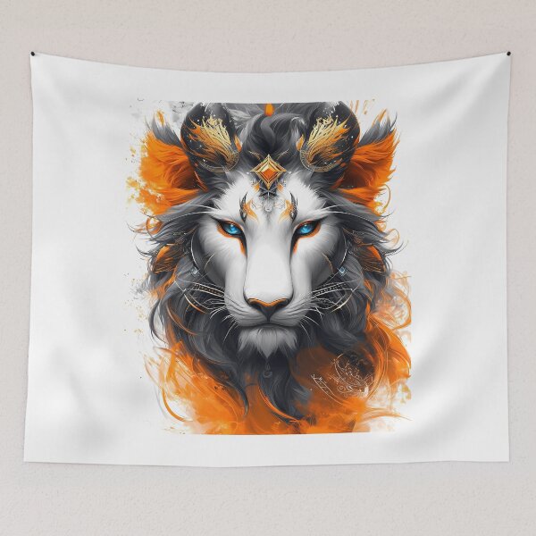 Item preview, Celestial Lyran Lion | Mystical Cosmic Guardian designed and sold by MystiqSlav.