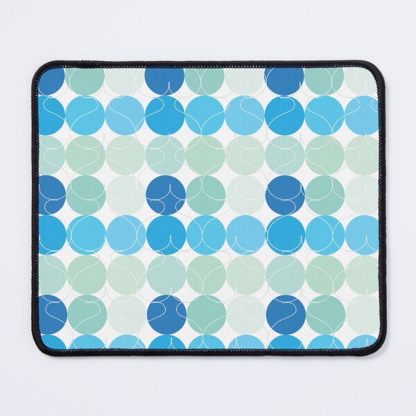 Item preview, blue green feminine form spots s curves designed and sold by handmadehipsters.