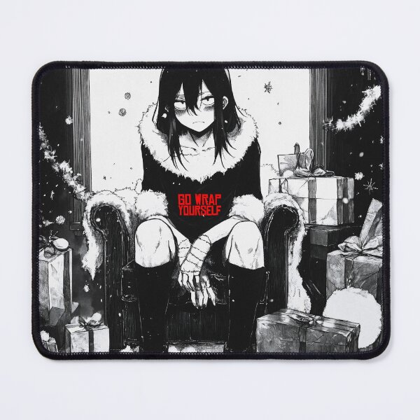 Item preview, go wrap yourself – black and white christmas horror manga anime girl designed and sold by ForsakenFrames.