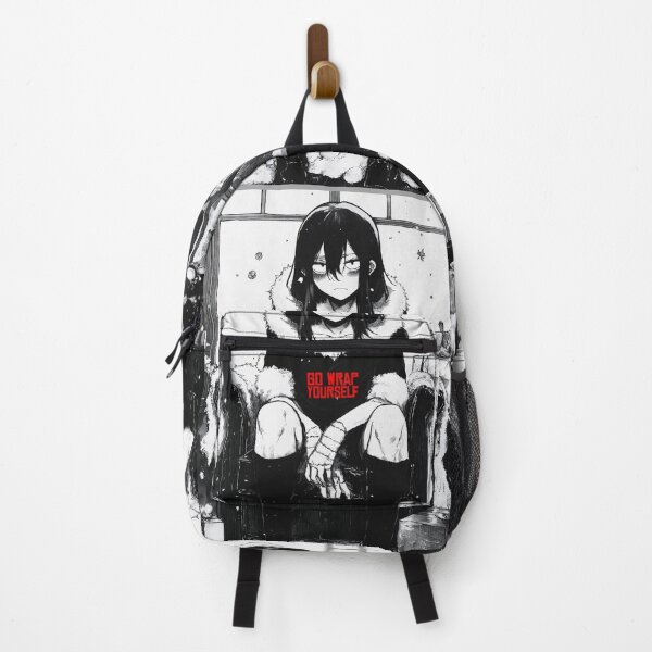 Item preview, go wrap yourself – black and white christmas horror manga anime girl designed and sold by ForsakenFrames.