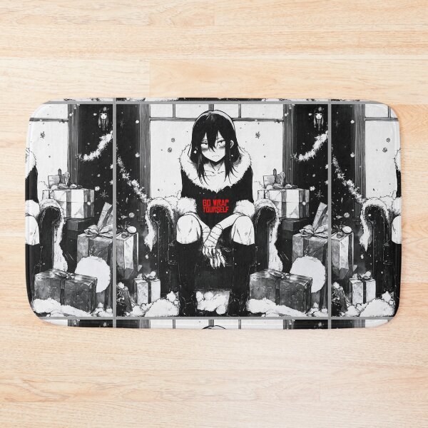 Item preview, go wrap yourself – black and white christmas horror manga anime girl designed and sold by ForsakenFrames.