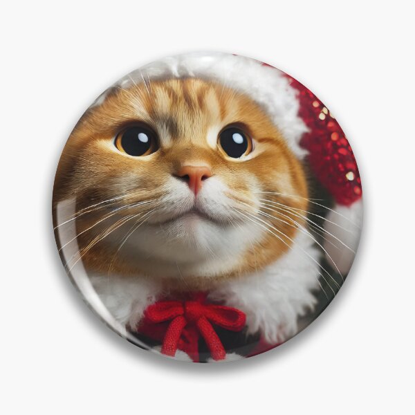 Item preview, Orange cat dressed as Santa Claus at Christmas designed and sold by GatoTienda.