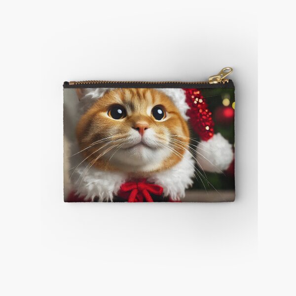 Item preview, Orange cat dressed as Santa Claus at Christmas designed and sold by GatoTienda.