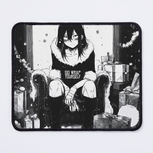 Item preview, go wrap yourself 2 – black and white christmas horror manga anime girl designed and sold by ForsakenFrames.