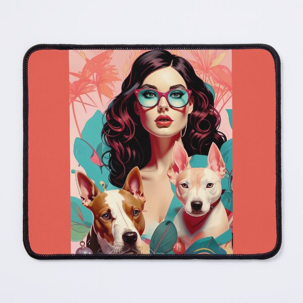 Item preview, Girl with a dog in a mysterious forest. designed and sold by Natalia-Vlad.