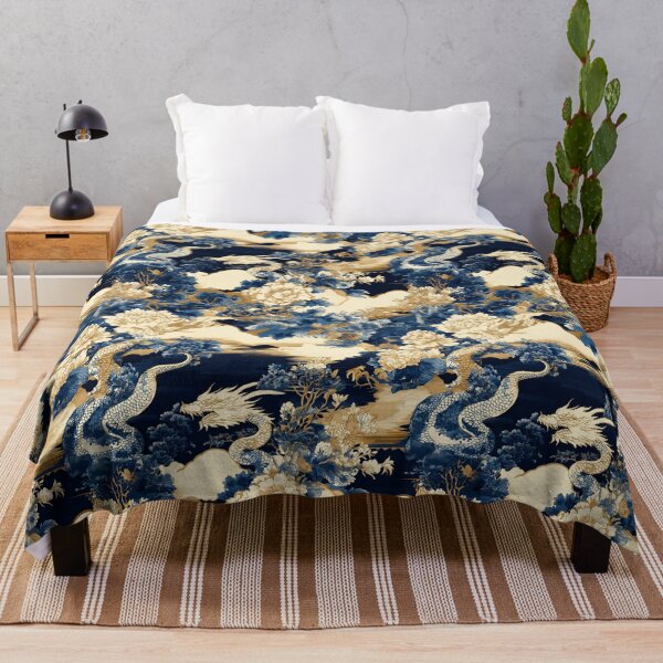 Artikelvorschau, Asiatisch inspirierte Blume und Drache entworfen und verkauft von trendteezstore.