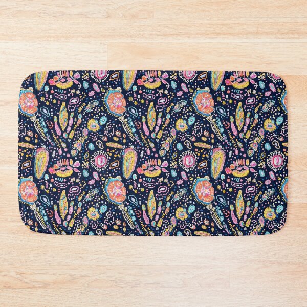 Item preview, Preppy Pink and Navy Sequin Embroidered Pattern designed and sold by Creative Brat Design Studio.