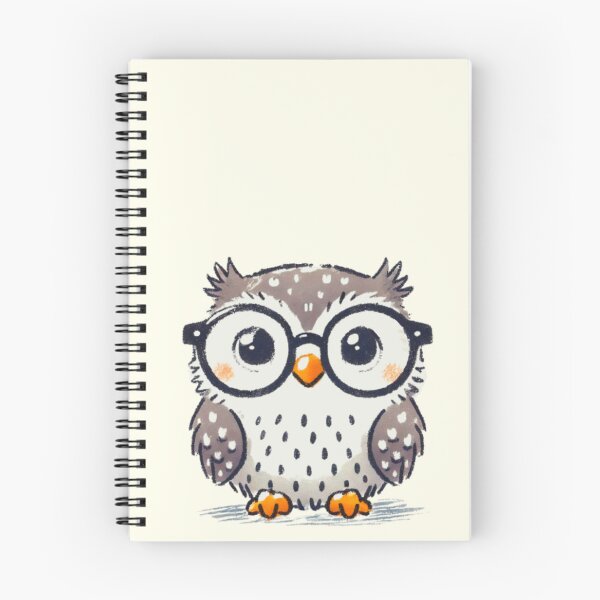 Item preview, Baby owl wearing glasses designed and sold by DaintyDooodles.
