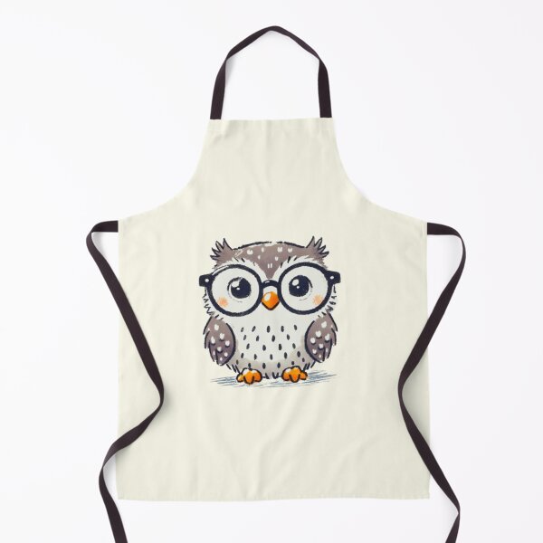 Item preview, Baby owl wearing glasses designed and sold by DaintyDooodles.