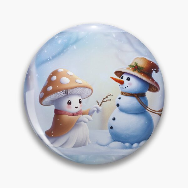 Item preview, Mushroom Ghost building Snowman  designed and sold by NSEAdventures.