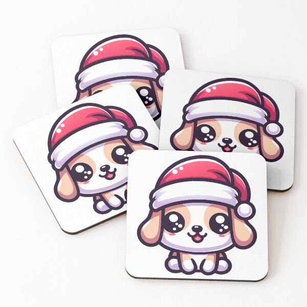 Item preview, KAWAII SANTA DOG designed and sold by KONFRANstyle.