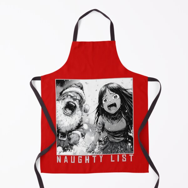 Item preview, naughty list – black and white christmas horror manga anime girl designed and sold by ForsakenFrames.