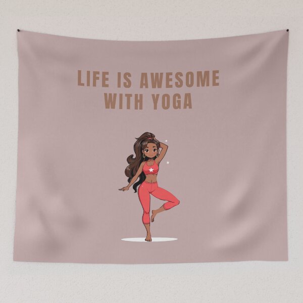 Item preview, LIFE IS AWESOME WITH YOGA designed and sold by La Loca.