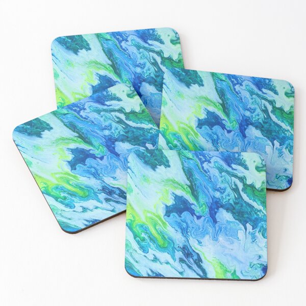 Item preview, Blue and Green Waves designed and sold by RaggedyCrafts.