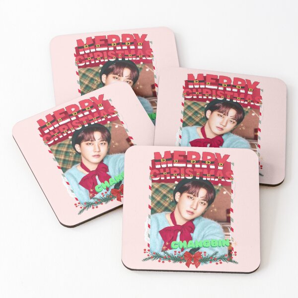 Item preview, Stray Kids Changbin Christmas Collage: Festive Kpop Cheer designed and sold by AJUNICE STUDIO.