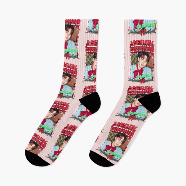 Item preview, Stray Kids Changbin Christmas Collage: Festive Kpop Cheer designed and sold by AJUNICE STUDIO.