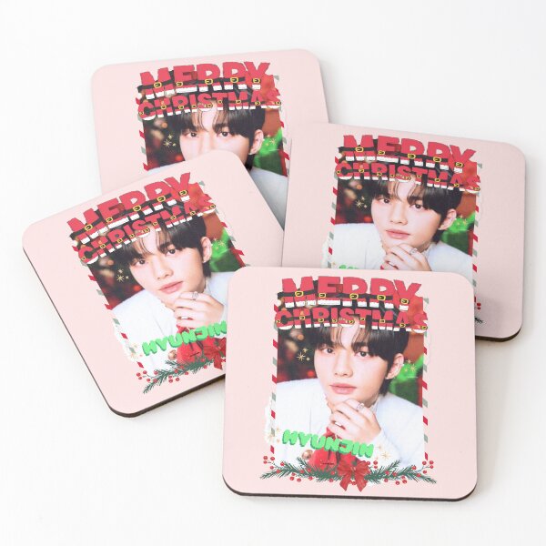 Item preview, Stray Kids Hyunjin Christmas Collage: Festive Kpop Cheer designed and sold by AJUNICE STUDIO.