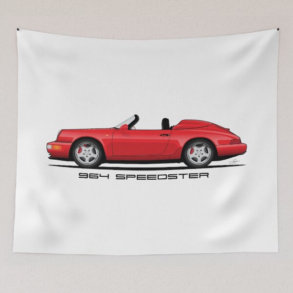 Item preview, Guards Red Porsche 911 964 Speedster designed and sold by blackdogshop.