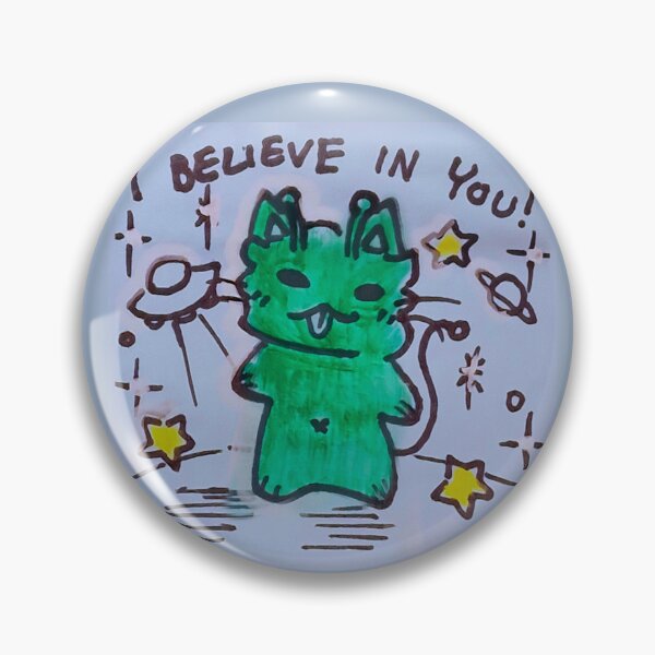 Artikelvorschau, Gleep Glorp Alien Cat Ich glaube an dich - Haftnotiz entworfen und verkauft von realzureeal.