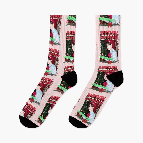 Item preview, Stray Kids Seungmin Christmas Collage: Festive Kpop Cheer designed and sold by AJUNICE STUDIO.