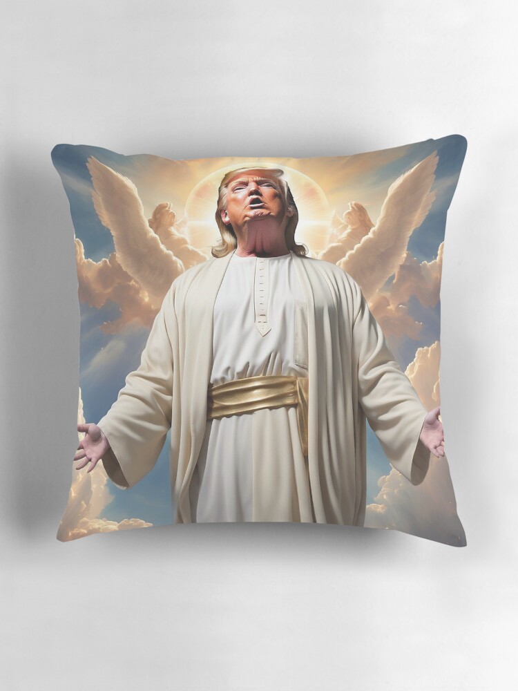 Thumbnail 3 of 4, Pillow, Trump Jesus designed and sold by BeniSof.