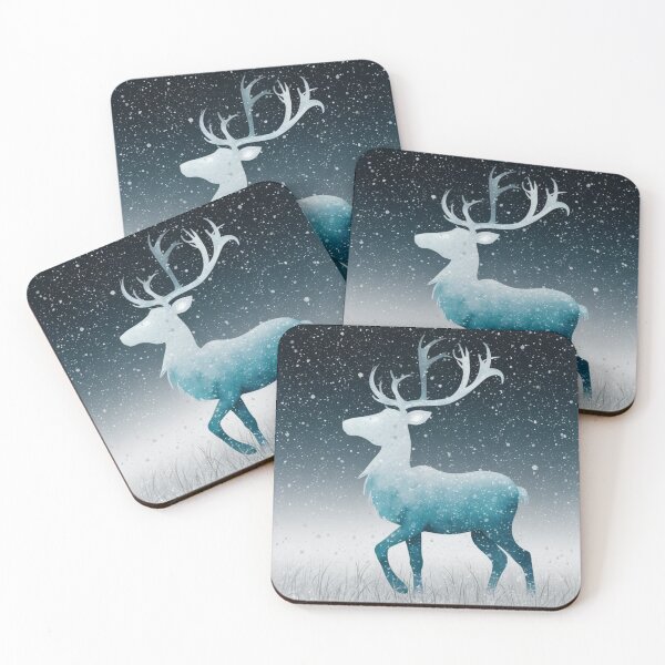 Item preview, Enchanted Winter Stag in Snowy Forest designed and sold by DesigntshirtWB.