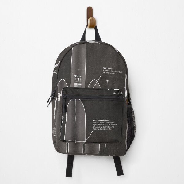 Item preview, Falcon Heavy Spacecraft Rocket Blueprint in High Resolution (chalkboard black) designed and sold by RyansWorkshop.