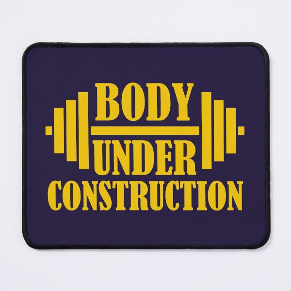 Item preview, Body Under Construction. Funny Gym Quote. Fitness Quote designed and sold by DesignHouse07.
