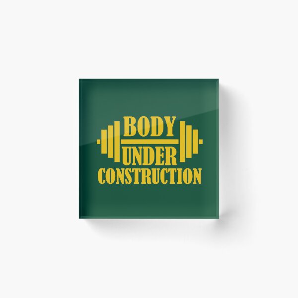 Item preview, Body Under Construction. Funny Gym Quote. Fitness Quote designed and sold by DesignHouse07.