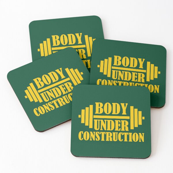 Item preview, Body Under Construction. Funny Gym Quote. Fitness Quote designed and sold by DesignHouse07.