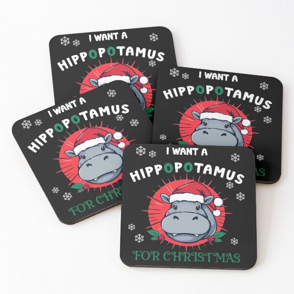 Item preview, I want hippopotamus for Christmas designed and sold by Klaudesign.