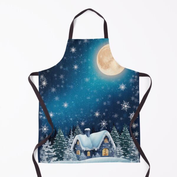 Item preview, Enchanting Winter Night Cottage Under Full Moon On designed and sold by DesigntshirtWB.