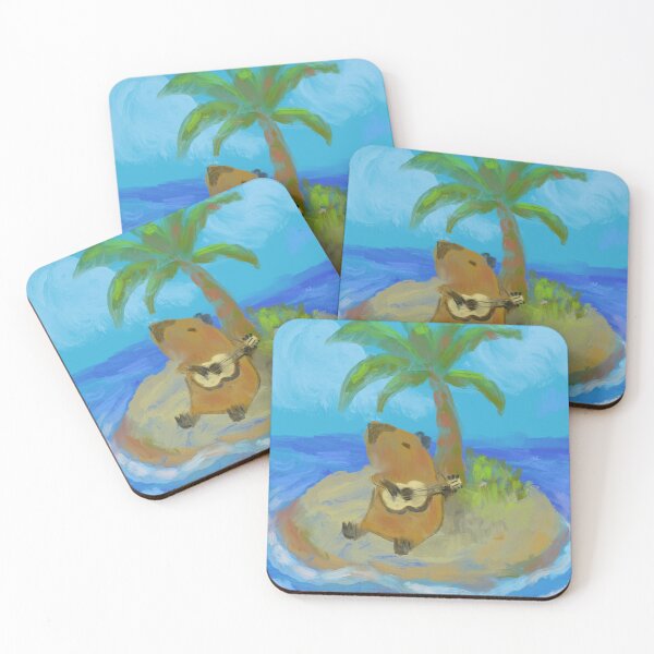 Item preview, capybara playing ukelele designed and sold by guilhernunes.