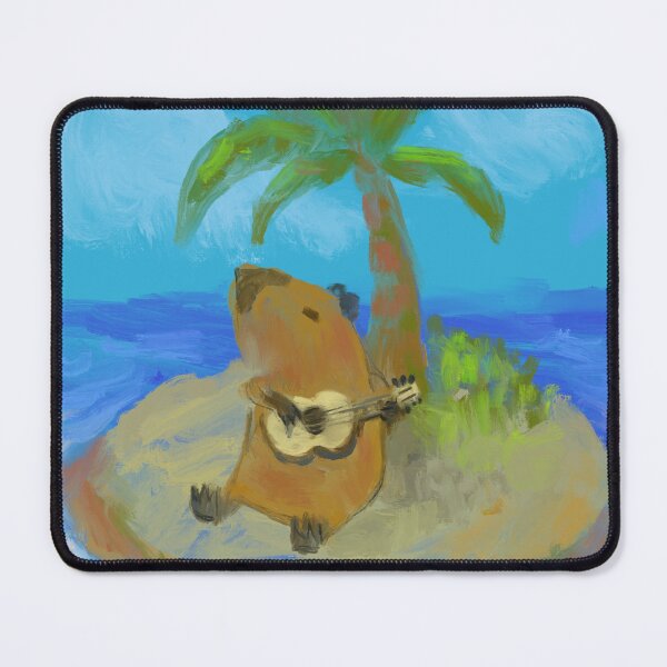 Item preview, capybara playing ukelele designed and sold by guilhernunes.
